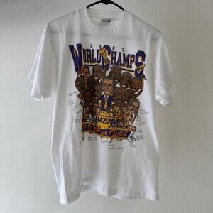 Los Angeles Lakers T Shirt 1987 World Champs The Drive For Five Size L
